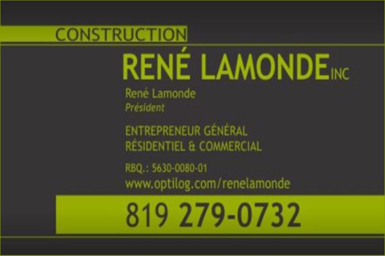 CONSTRUCTION RENÉ LAMONDE