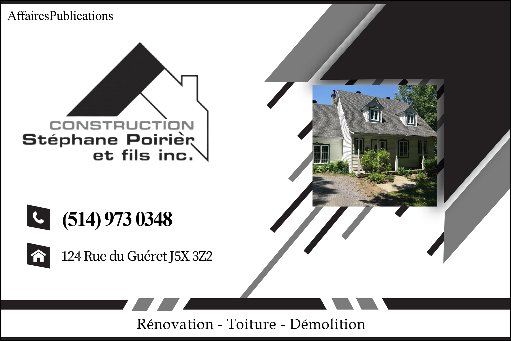 CONSTRUCTION STÉPHANE POIRIER ET FILS INC