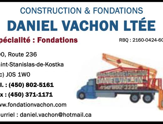 CONSTRUCTION ET FONDATIONS DANIEL VACHON LTÉE