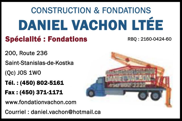 CONSTRUCTION ET FONDATIONS DANIEL VACHON LTÉE
