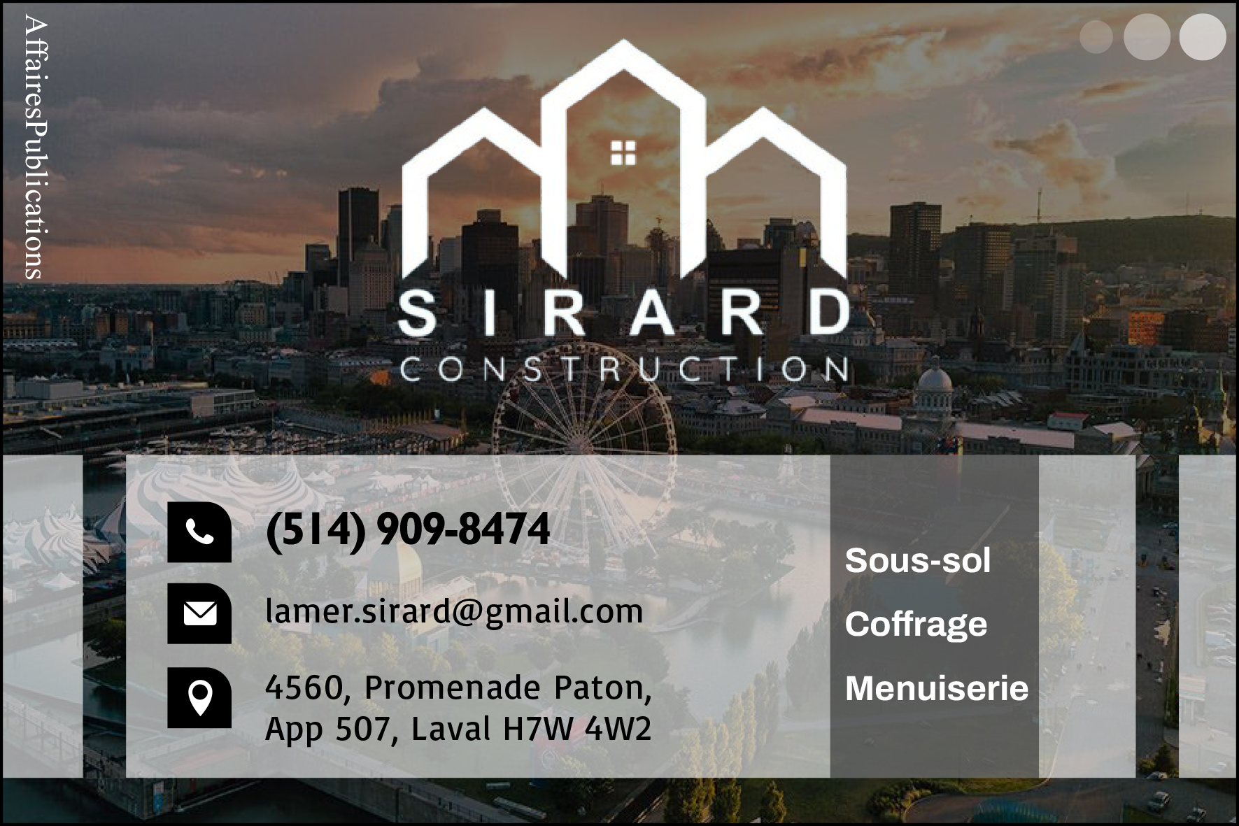 CONSTRUCTIONS ET RÉNOVATIONS SIRARD INC