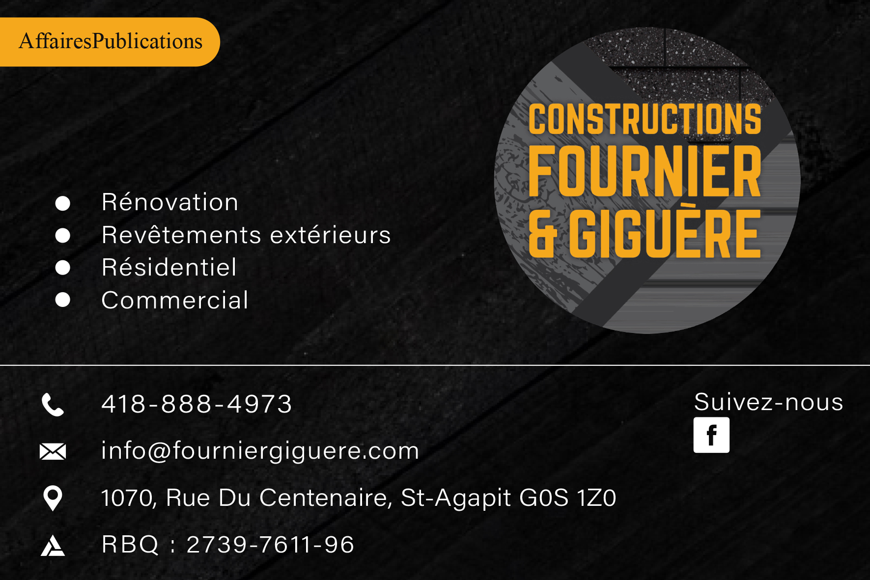 CONSTRUCTIONS FOURNIER & GIGUÈRE