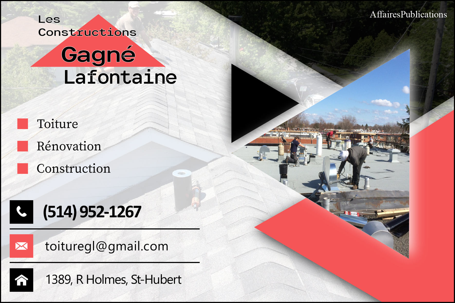 CONSTRUCTIONS GAGNÉ LAFONTAINE INC