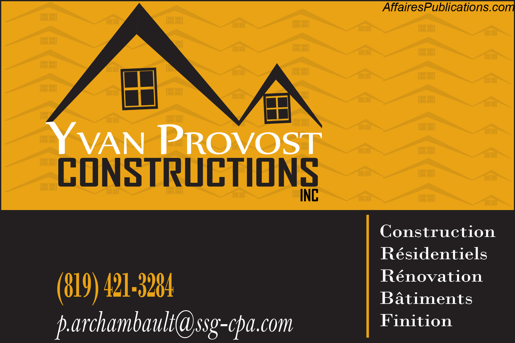 CONSTRUCTIONS YVAN PROVOST