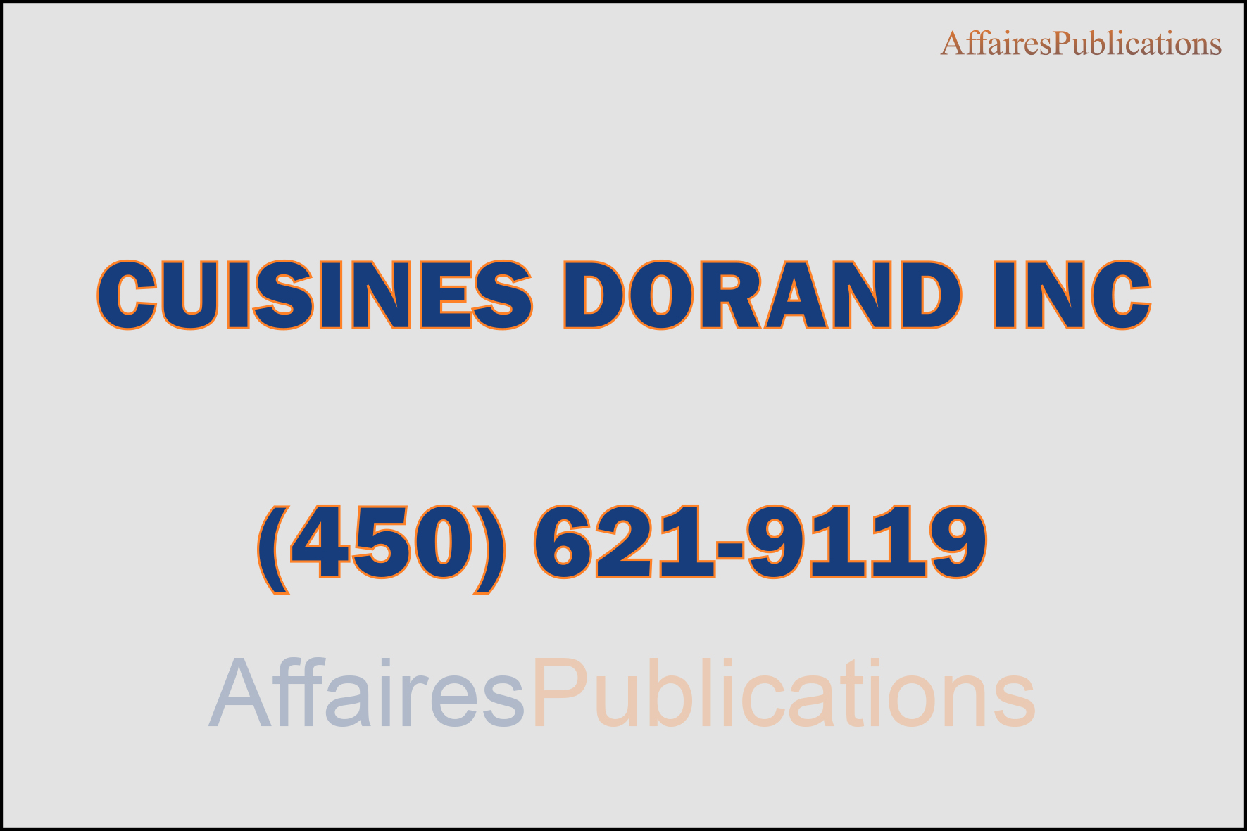 CUISINES DORAND INC