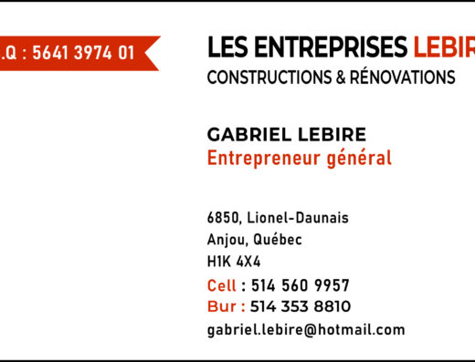 LES ENTREPRISES LEBIRE CONSTRUCTIONS ET RÉNOVATIONS