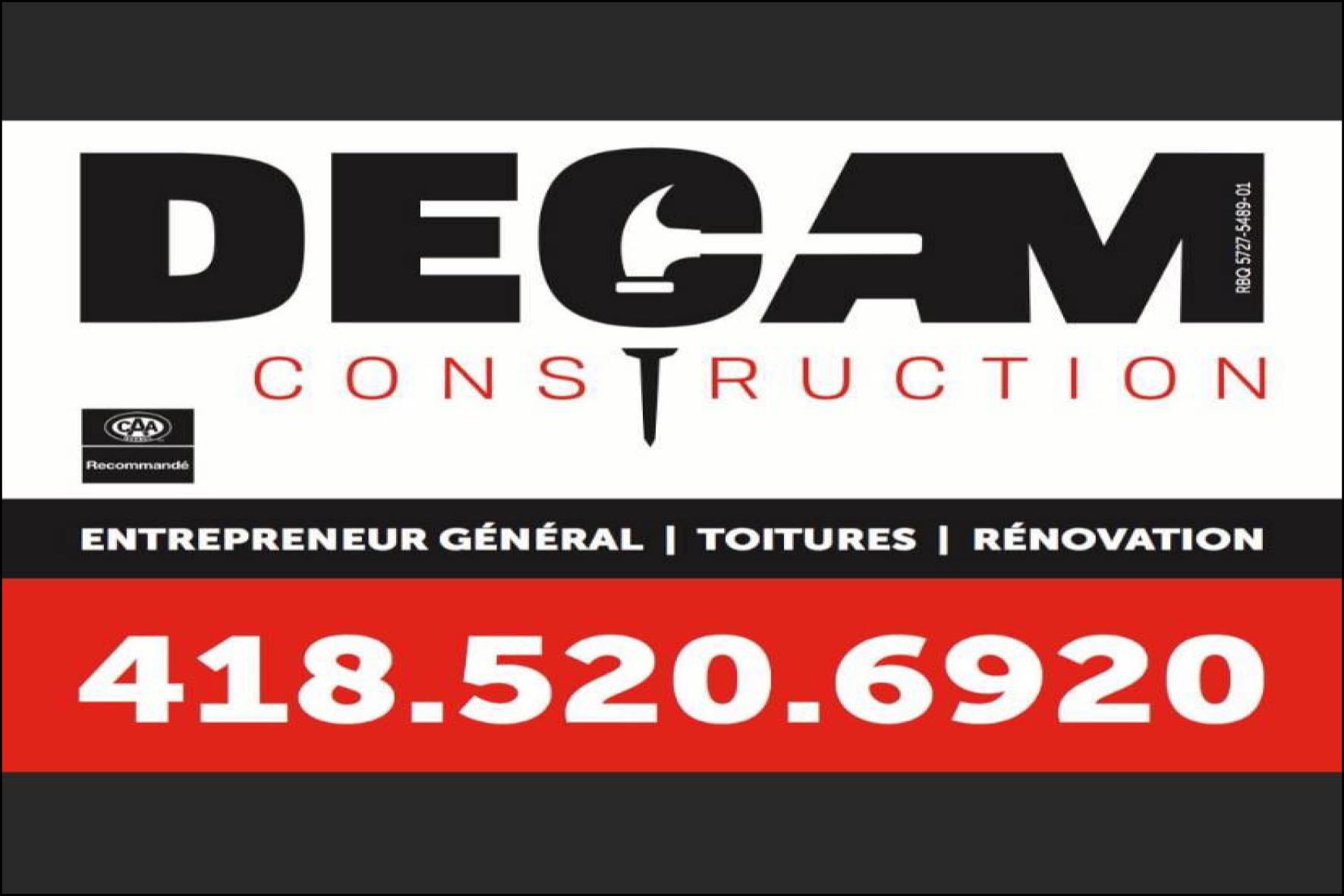 DECAM CONSTRUCTION RÉNOVATION INC