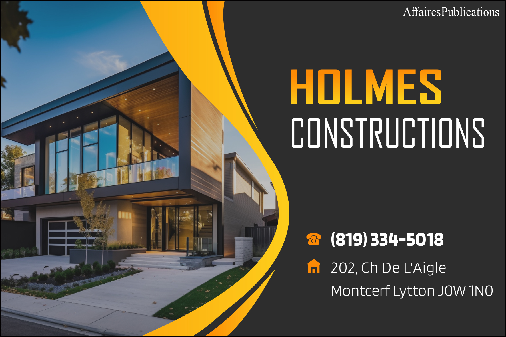 HOLMES CONSTRUCTIONS INC