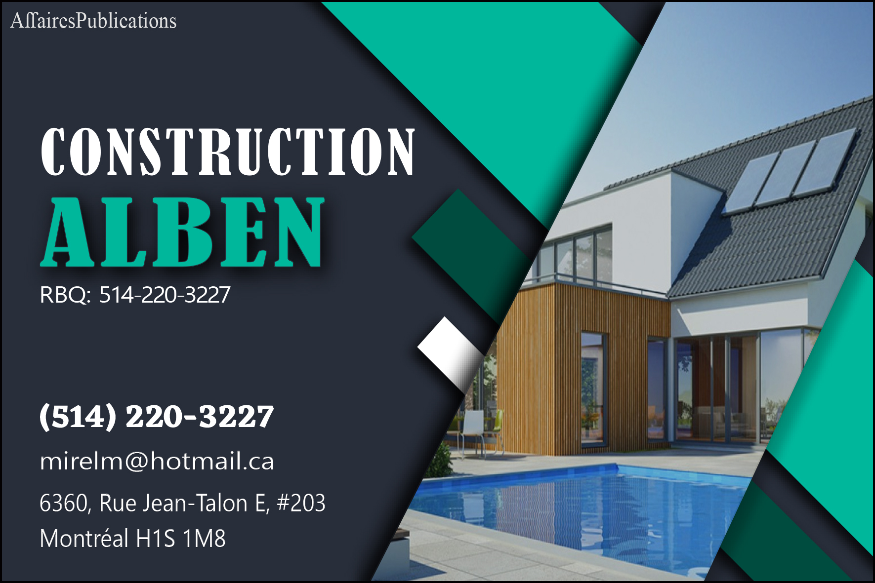 CONSTRUCTION ALBEN INC