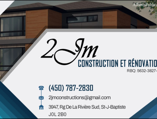 2JM CONSTRUCTION ET RÉNOVATION