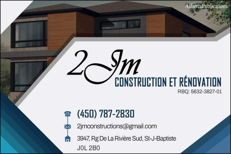 2JM CONSTRUCTION ET RÉNOVATION
