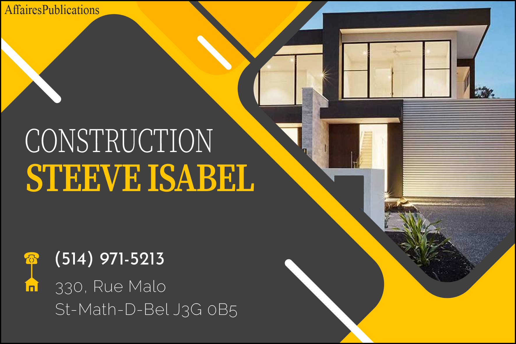 CONSTRUCTION STEEVE ISABEL INC