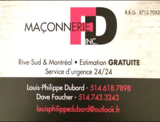 MAÇONNERIE FD INC