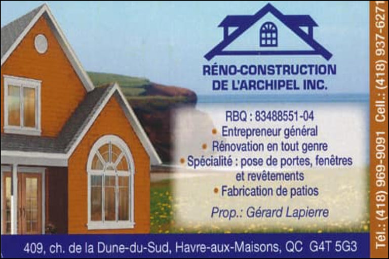 RÉNO-CONSTRUCTION DE L&rsquo;ARCHIPEL