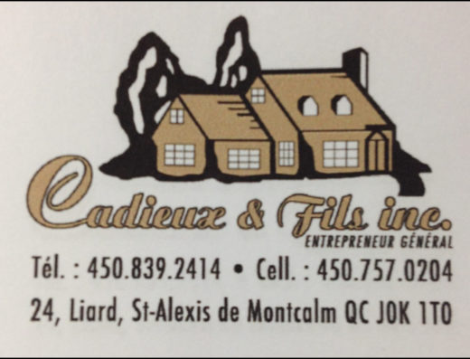 CONSTRUCTIONS MARTIN<br/>CADIEUX ET FILS INC