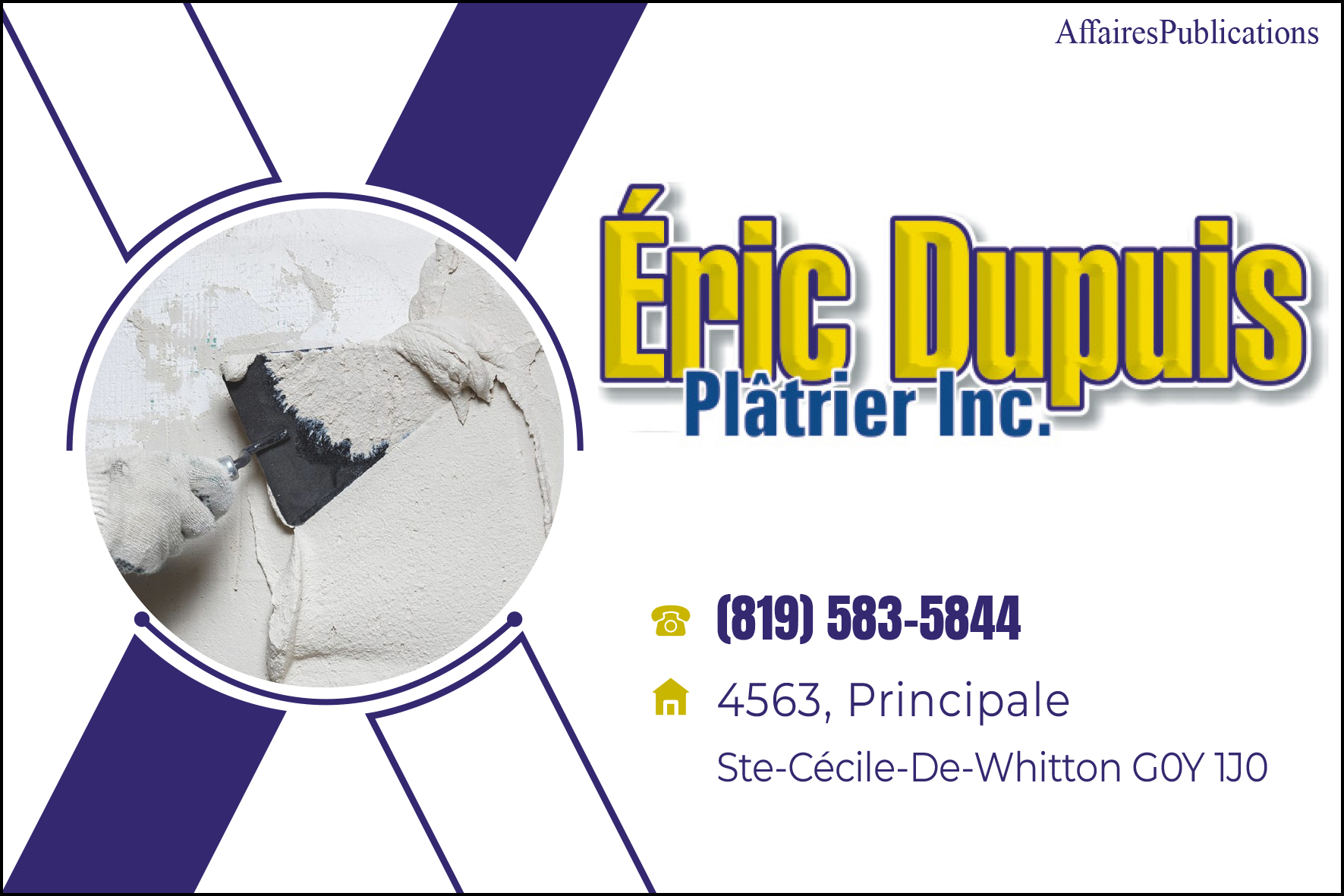 ÉRIC DUPUIS PLÂTRIER INC