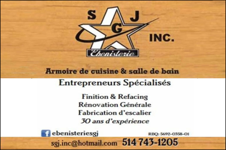 ÉBÉNISTERIE SGJ INC