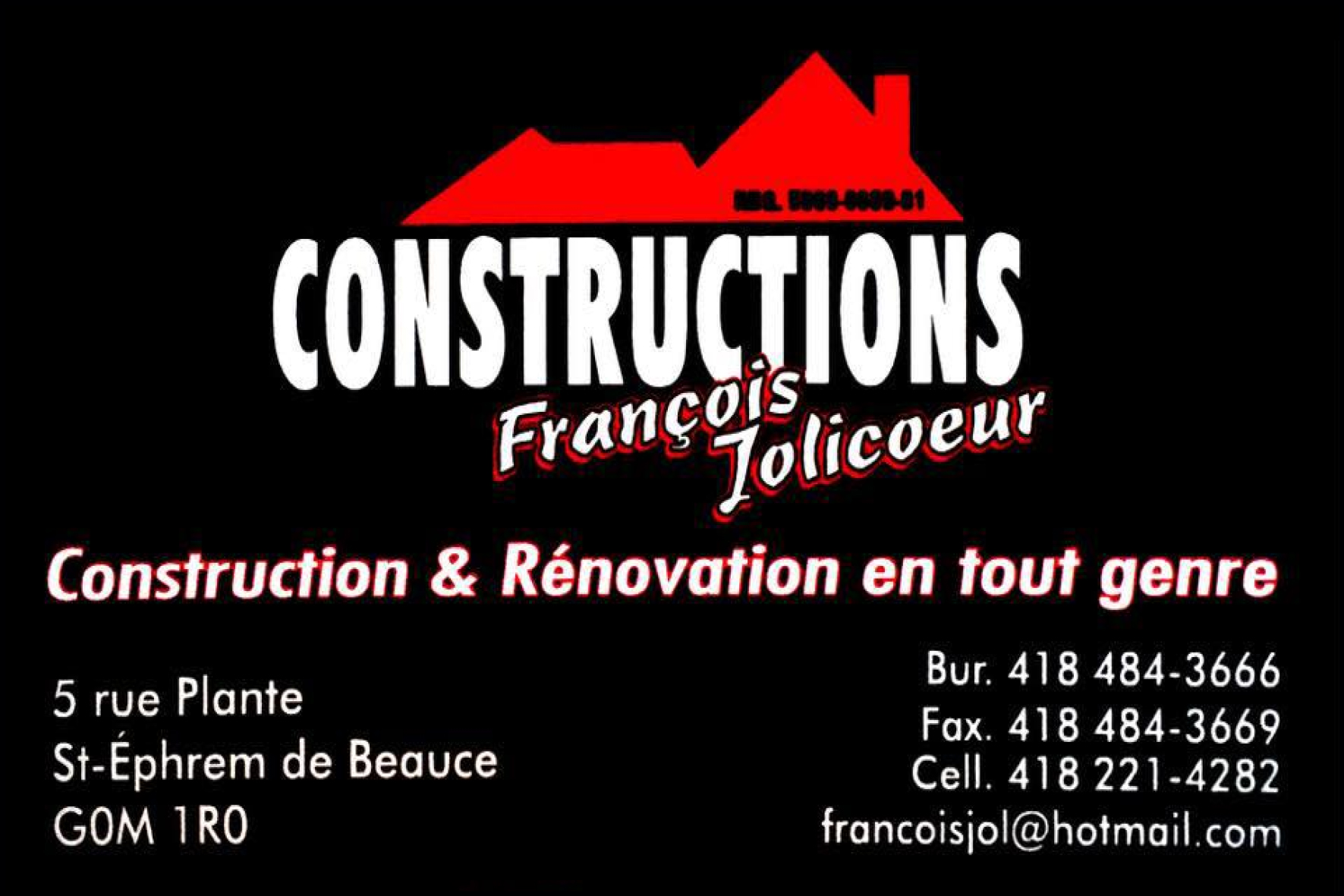 CONSTRUCTIONS FRANÇOIS JOLICOEUR INC
