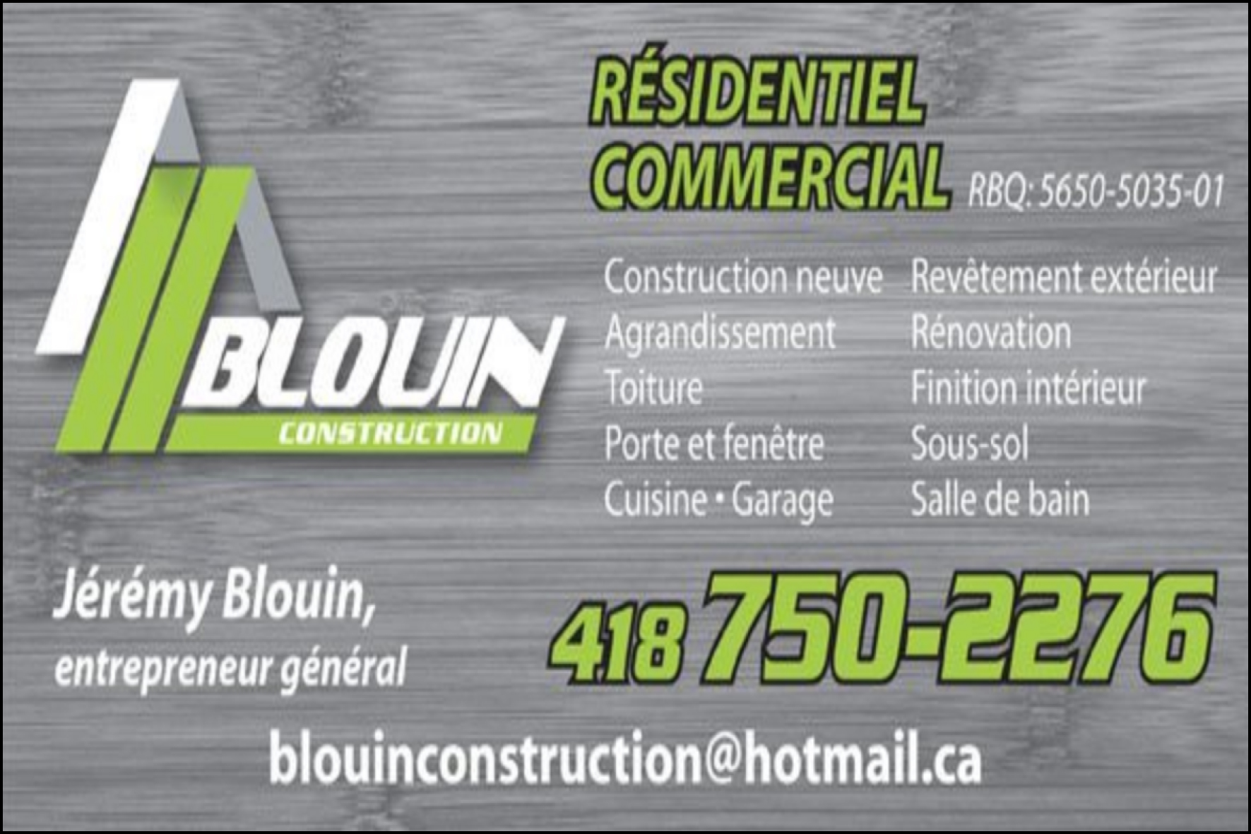 BLOUIN CONSTRUCTION