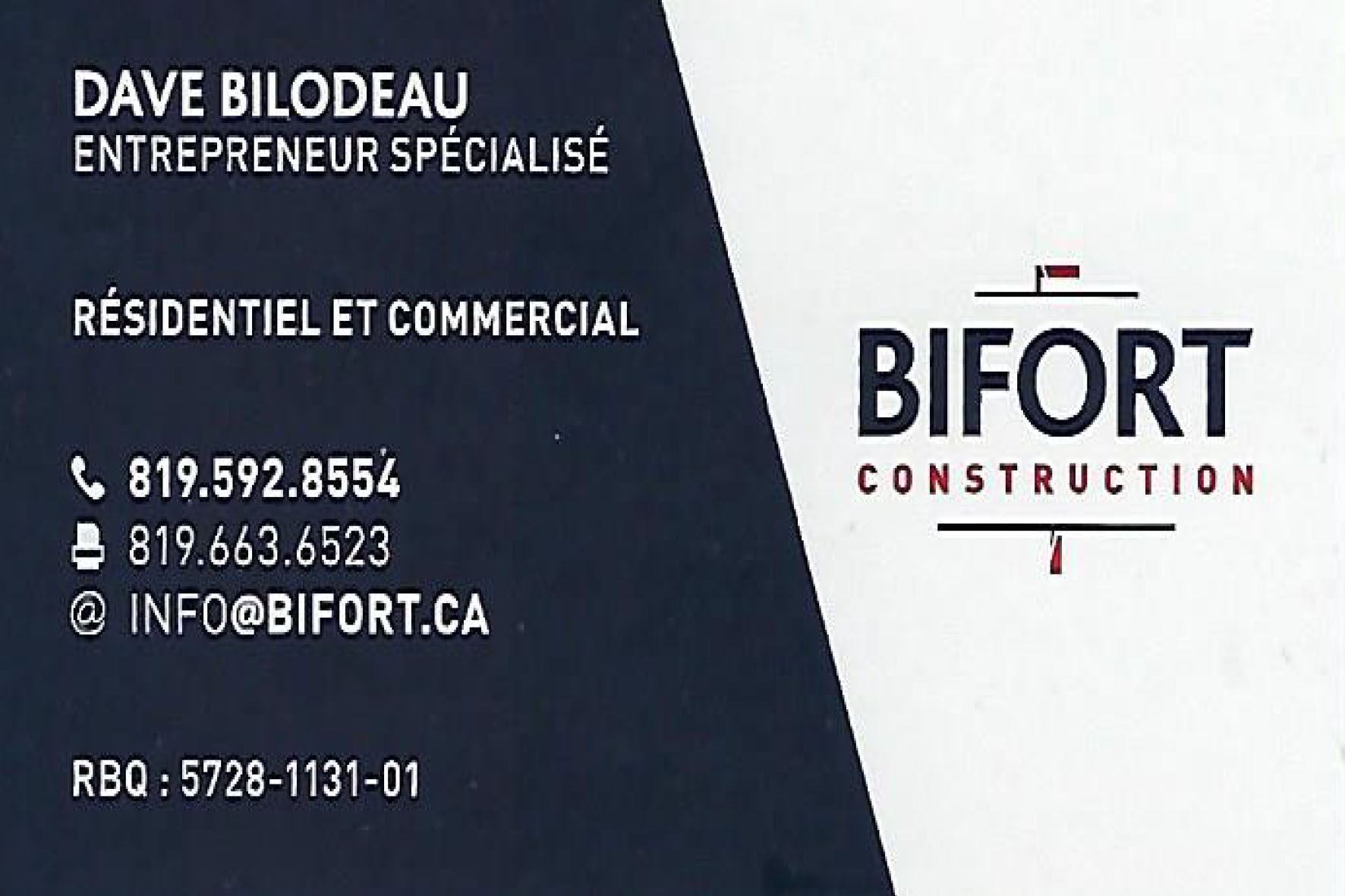 Verso carte de visite