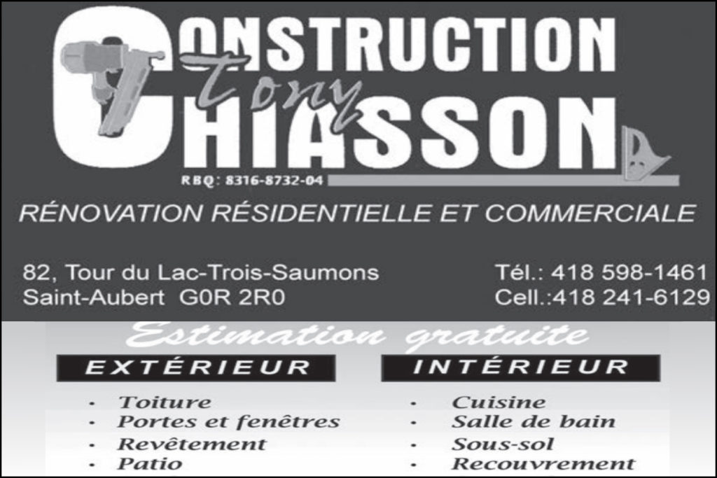 CONSTRUCTION TONY CHIASSON