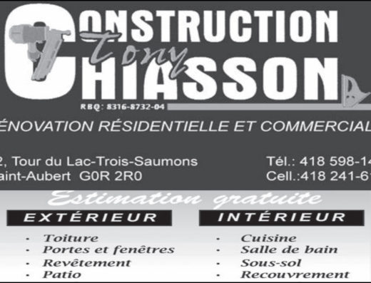 CONSTRUCTION TONY CHIASSON