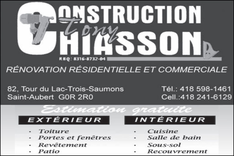 CONSTRUCTION TONY CHIASSON