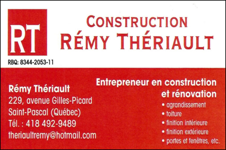 CONSTRUCTION RÉMY THÉRIAULT