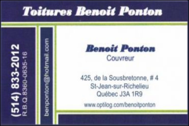 TOITURES BENOIT PONTON