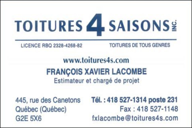 TOITURES QUATRES-SAISONS INC
