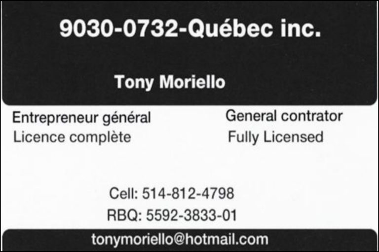 ENTREPRISE TONY MORIELLO INC