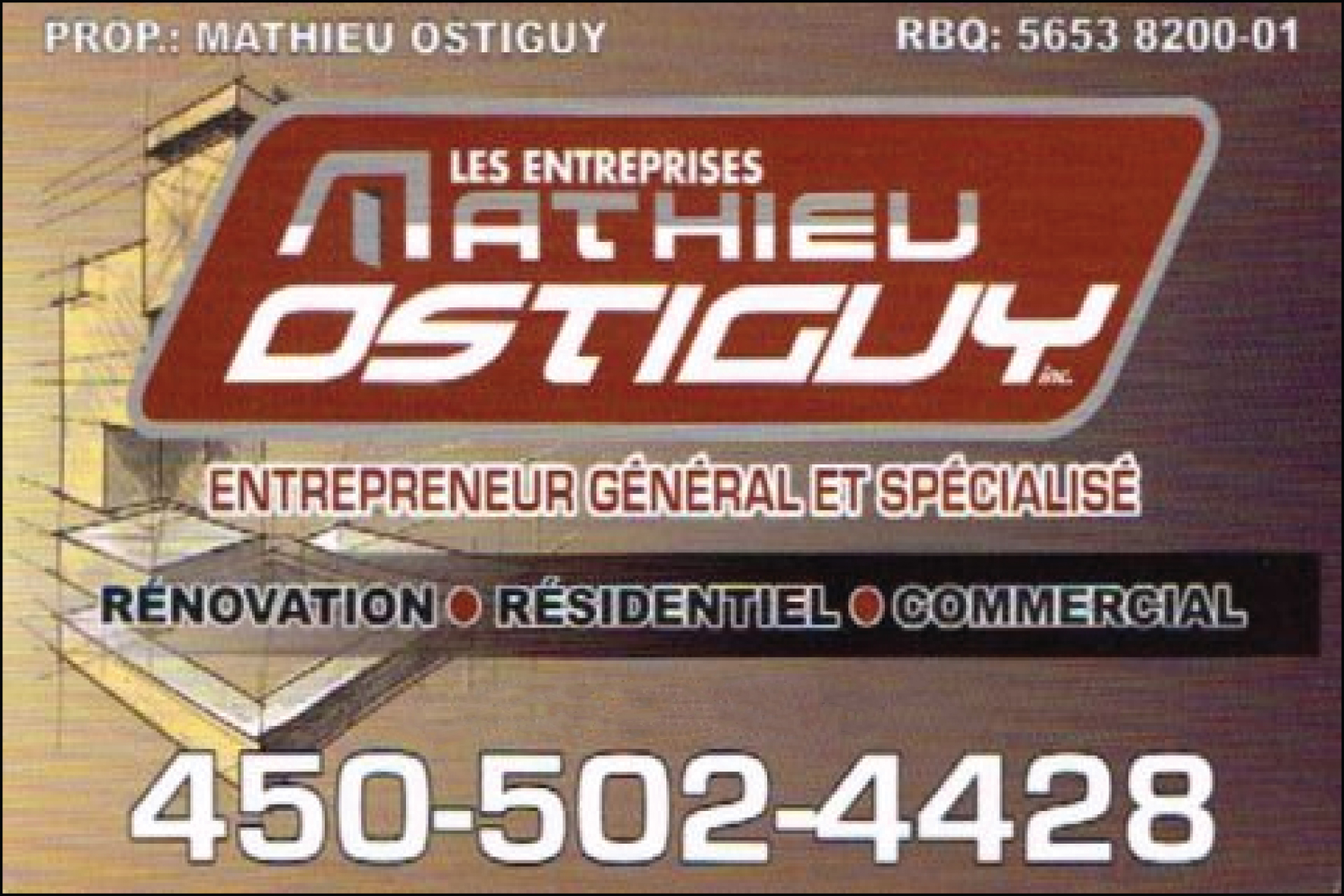 LES ENTREPRISES MATHIEU OSTIGUY INC