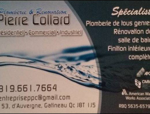 RÉNOVATIONS ET PLOMBERIE PIERRE COLLARD
