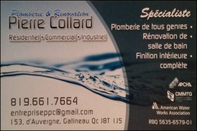 RÉNOVATIONS ET PLOMBERIE PIERRE COLLARD