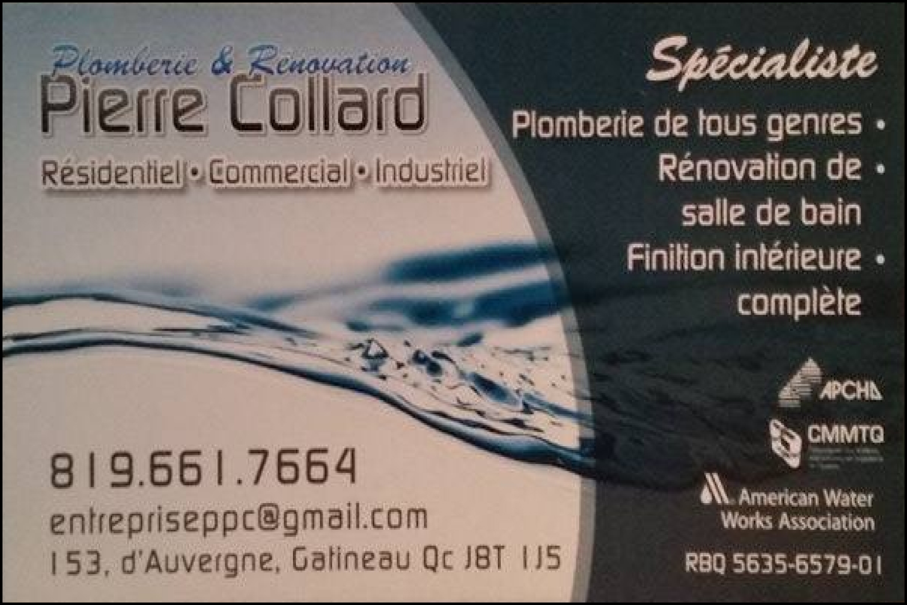 RÉNOVATIONS ET PLOMBERIE PIERRE COLLARD