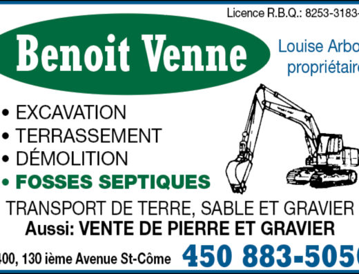 BENOIT VENNE EXCAVATION ENR