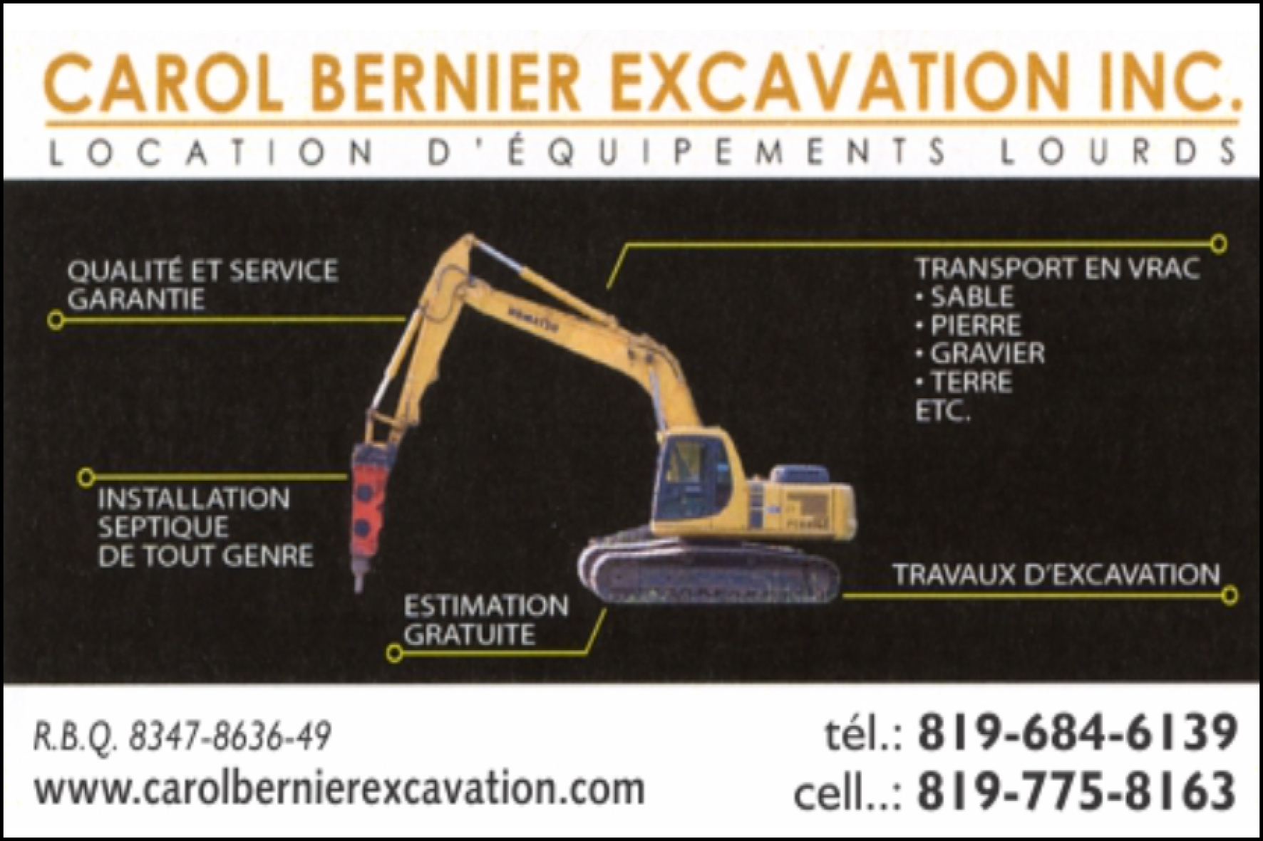 CAROL BERNIER EXCAVATION