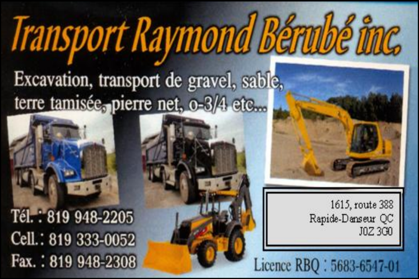 TRANSPORT RAYMOND BÉRUBÉ INC