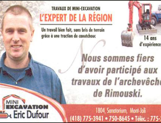MINI EXCAVATION ERIC DUFOUR INC