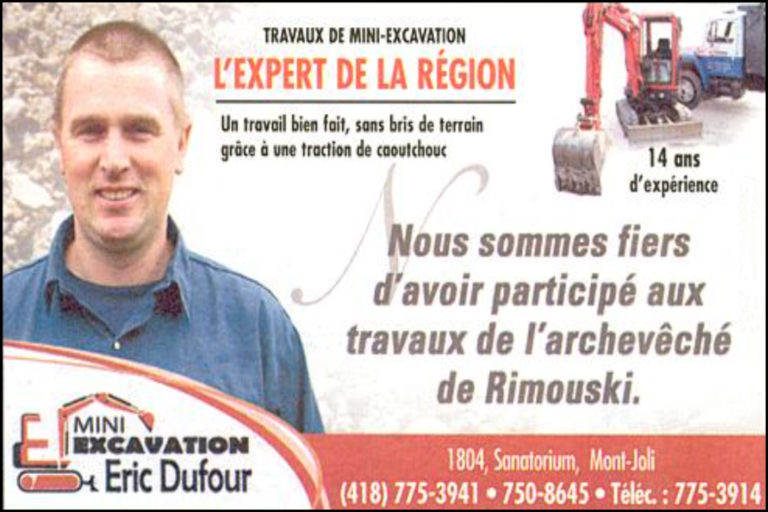 MINI EXCAVATION ERIC DUFOUR INC
