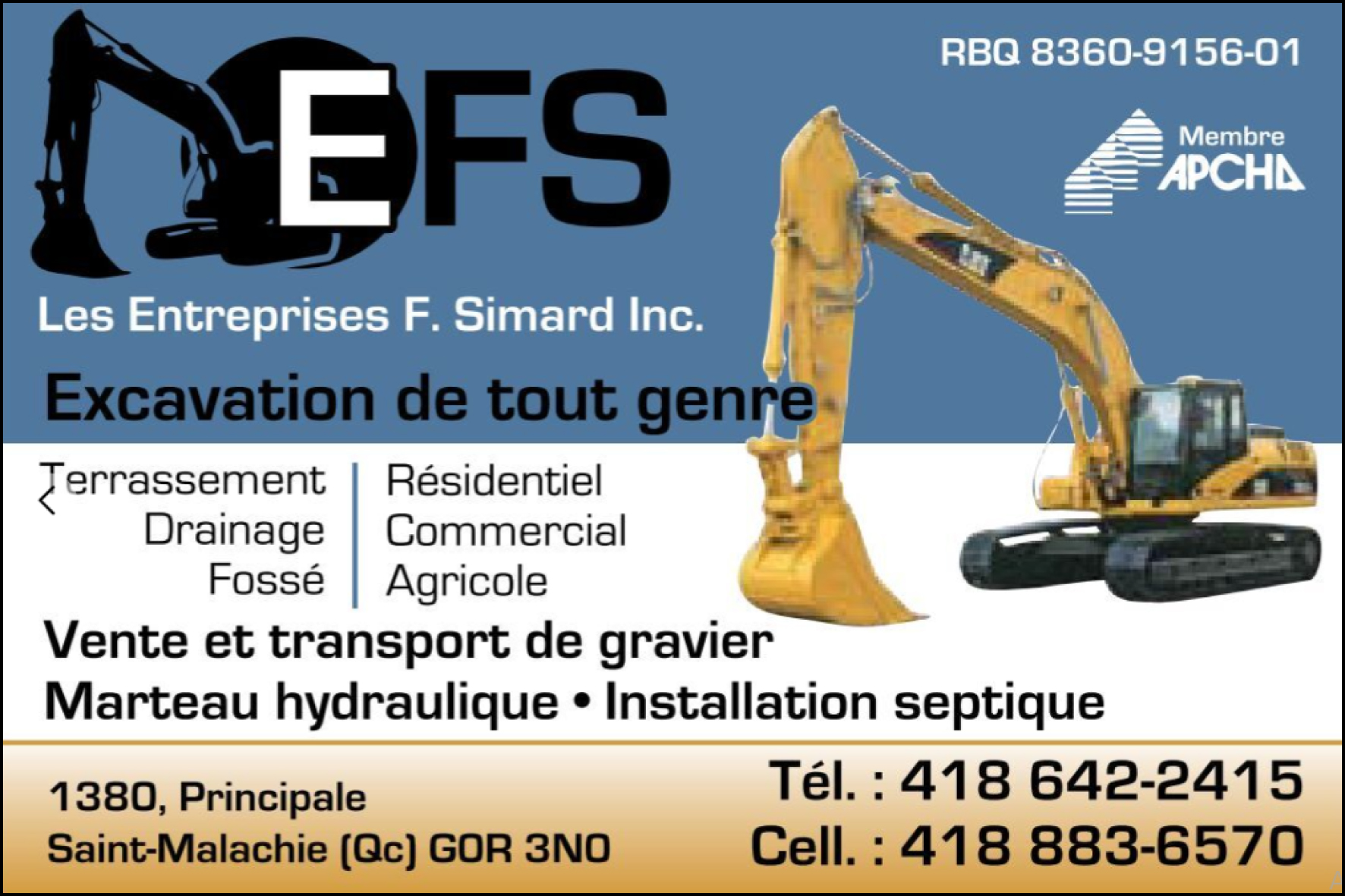 ENTREPRISES F SIMARD INC