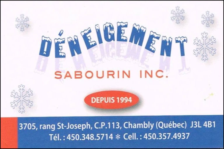 DÉNEIGEMENT SABOURIN INC
