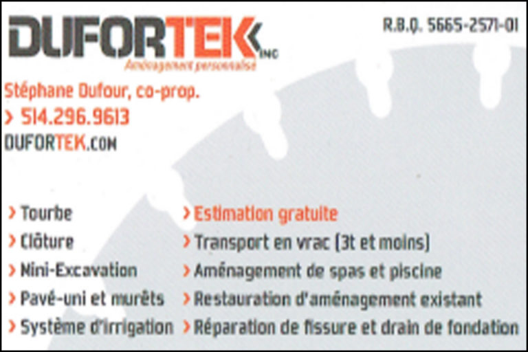 DUFORTEK 9278-5914 QUÉBEC INC
