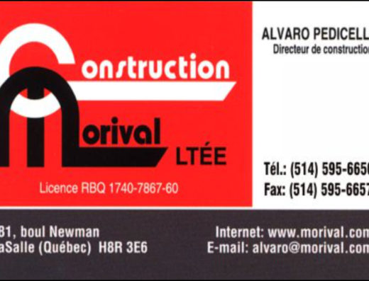 CONSTRUCTION MORIVAL LTÉE