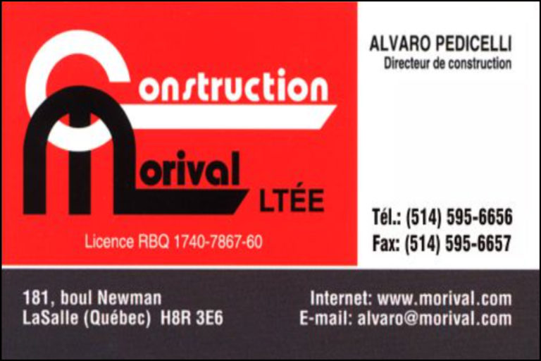 CONSTRUCTION MORIVAL LTÉE
