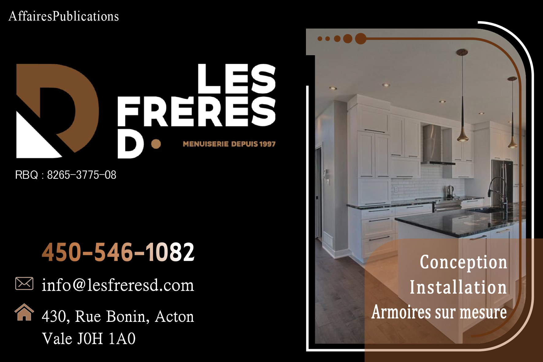 MENUISERIE LES FRÈRES  « D » INC