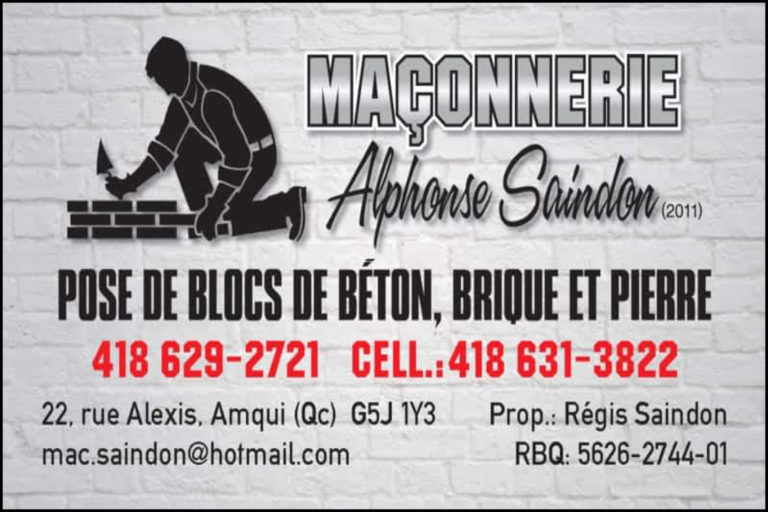 MAÇONNERIE ALPHONSE SAINDON 2011