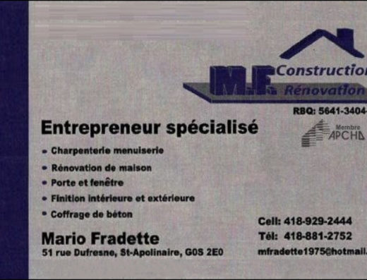 CONSTRUCTION RÉNOVATION MF