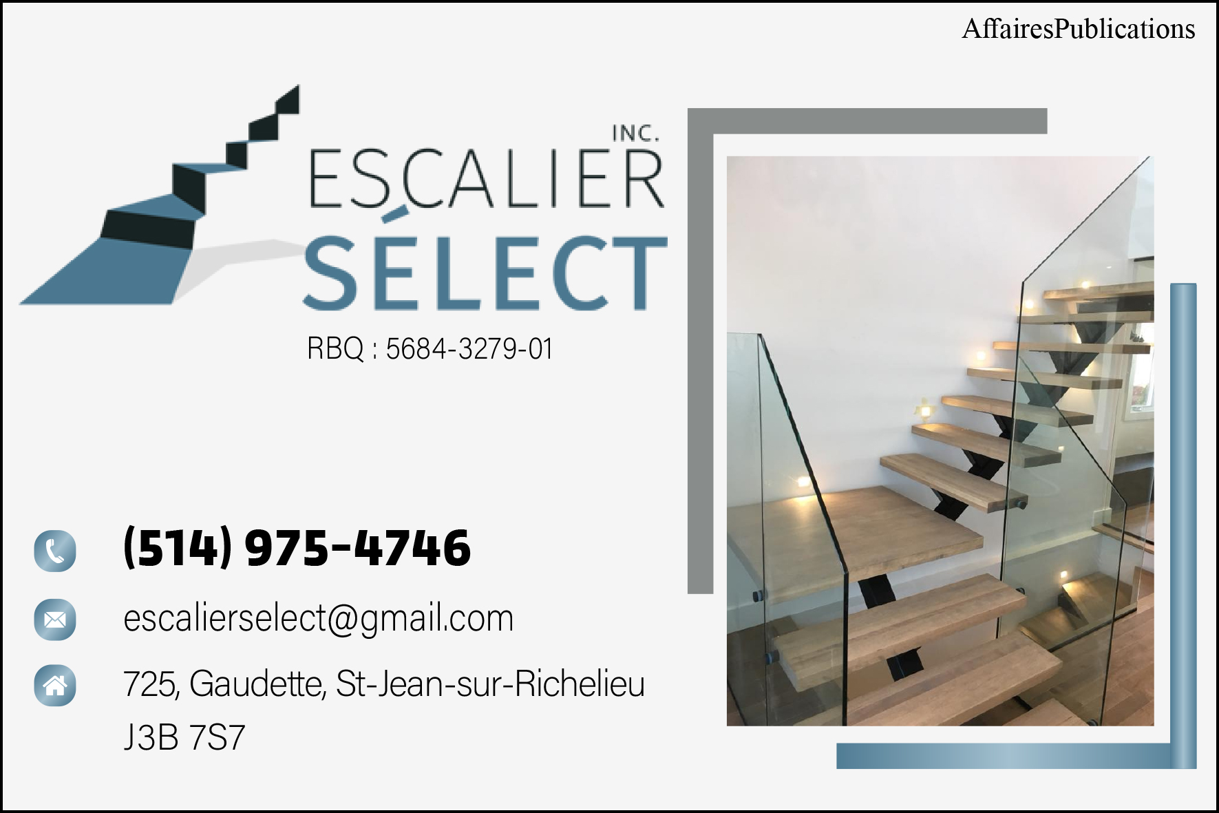 ESCALIER SÉLECT INC