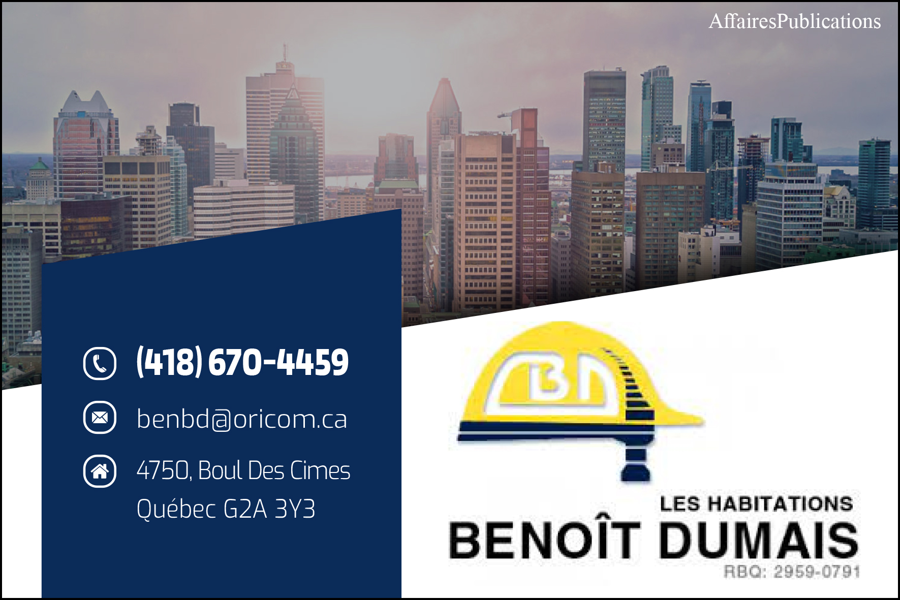 LES HABITATIONS BENOIT DUMAIS